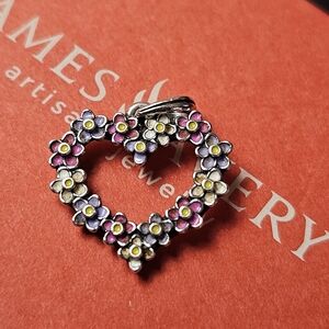 James AveryEnamel Floral Heart Wreath Charm